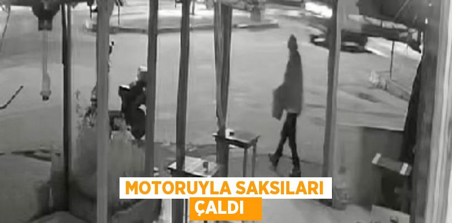 Motoruyla saksıları çaldı  