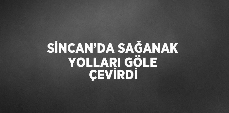 SİNCAN’DA SAĞANAK YOLLARI GÖLE ÇEVİRDİ