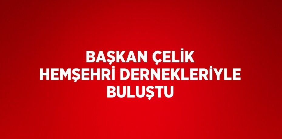 BAŞKAN ÇELİK HEMŞEHRİ DERNEKLERİYLE BULUŞTU