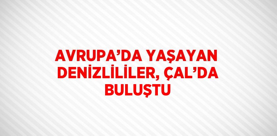 AVRUPA’DA YAŞAYAN DENİZLİLİLER, ÇAL’DA BULUŞTU