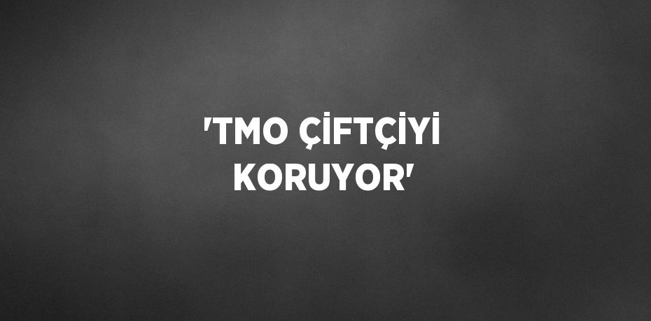 'TMO ÇİFTÇİYİ KORUYOR'