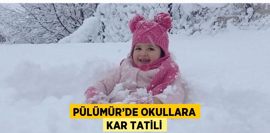 PÜLÜMÜR’DE OKULLARA KAR TATİLİ