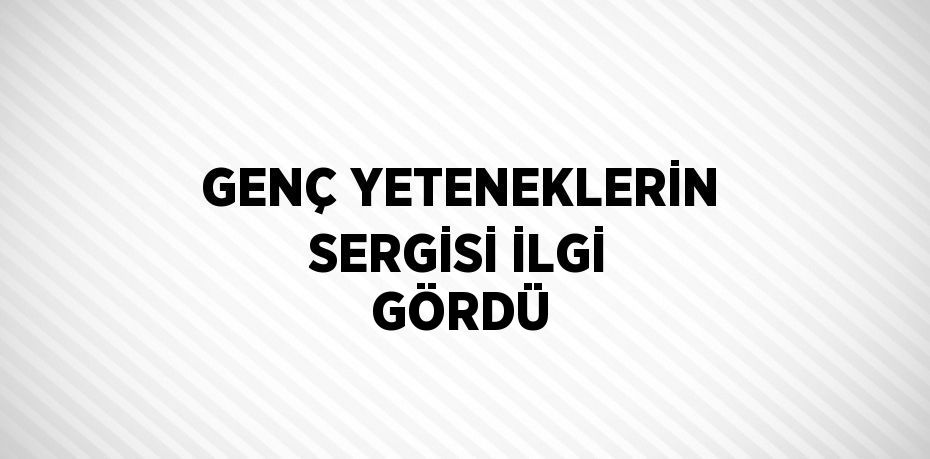 GENÇ YETENEKLERİN SERGİSİ İLGİ GÖRDÜ