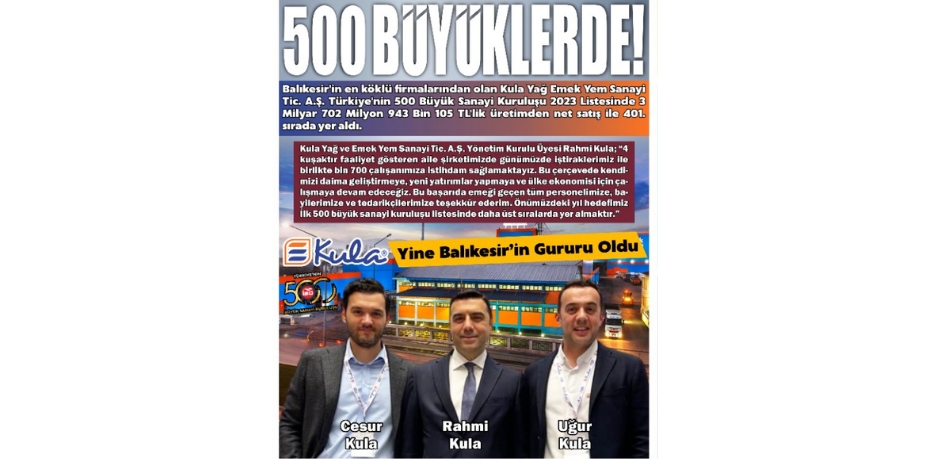 500 BÜYÜKLERDE!