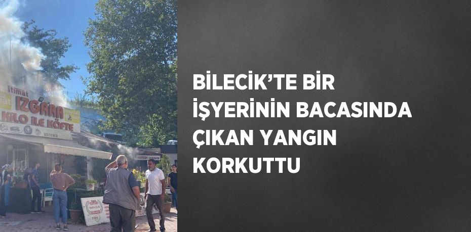 BİLECİK’TE BİR İŞYERİNİN BACASINDA ÇIKAN YANGIN KORKUTTU