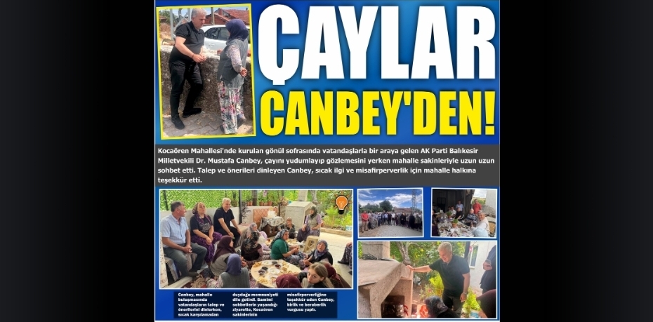 ÇAYLAR CANBEY'DEN!
