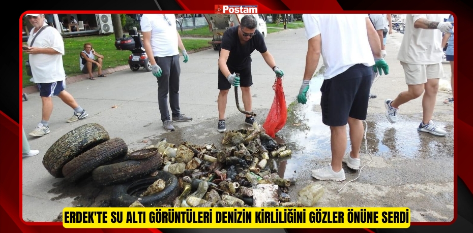 Erdek'te su altı görüntüleri denizin kirliliğini gözler önüne serdi