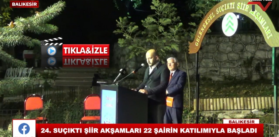 24. SUÇIKTI ŞİİR AKŞAMLARI 22 ŞAİRİN KATILIMIYLA BAŞLADI