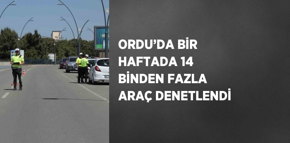 ORDU’DA BİR HAFTADA 14 BİNDEN FAZLA ARAÇ DENETLENDİ