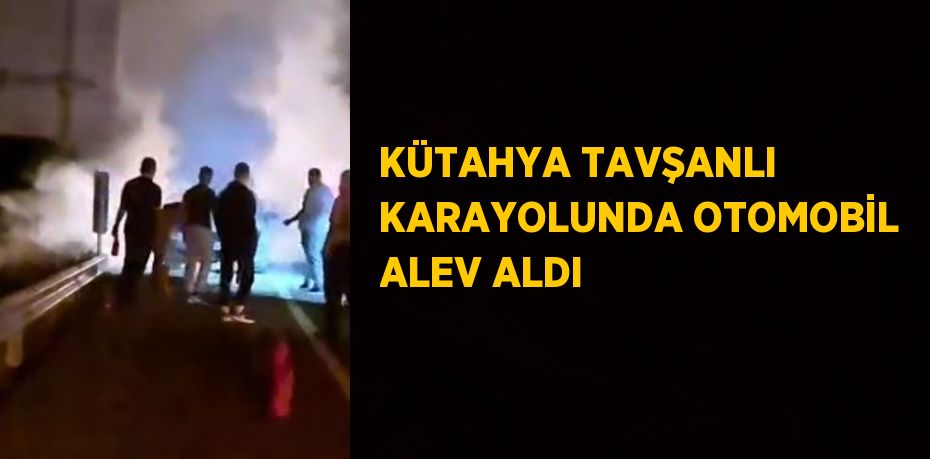 KÜTAHYA TAVŞANLI KARAYOLUNDA OTOMOBİL ALEV ALDI