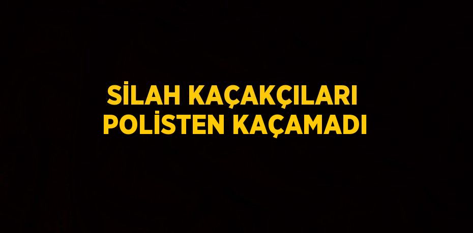 SİLAH KAÇAKÇILARI POLİSTEN KAÇAMADI