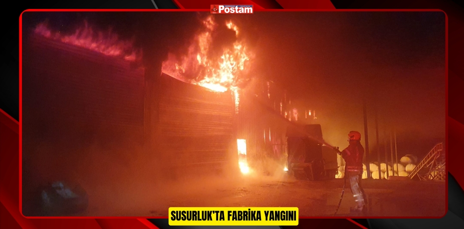 SUSURLUK’TA FABRİKA YANGINI