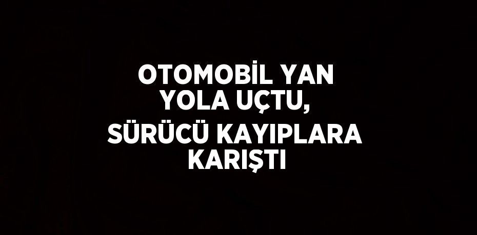 OTOMOBİL YAN YOLA UÇTU, SÜRÜCÜ KAYIPLARA KARIŞTI