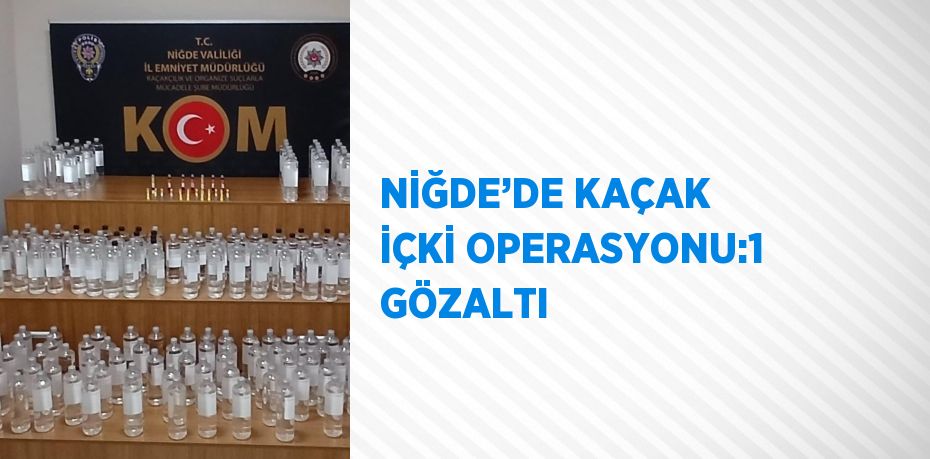 NİĞDE’DE KAÇAK İÇKİ OPERASYONU:1 GÖZALTI