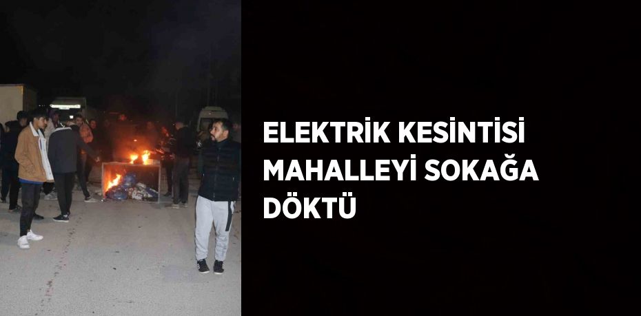 ELEKTRİK KESİNTİSİ MAHALLEYİ SOKAĞA DÖKTÜ