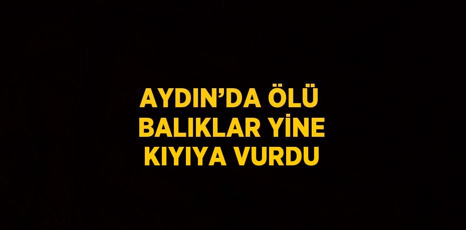 AYDIN’DA ÖLÜ BALIKLAR YİNE KIYIYA VURDU