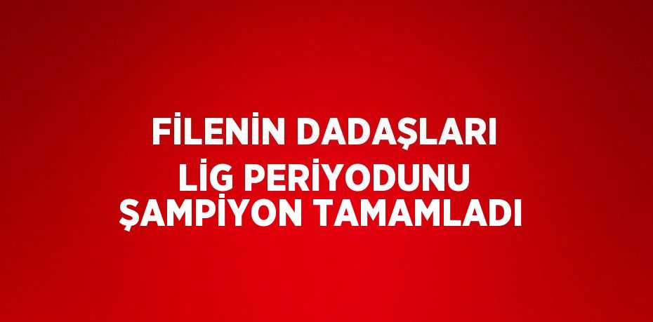 FİLENİN DADAŞLARI LİG PERİYODUNU ŞAMPİYON TAMAMLADI