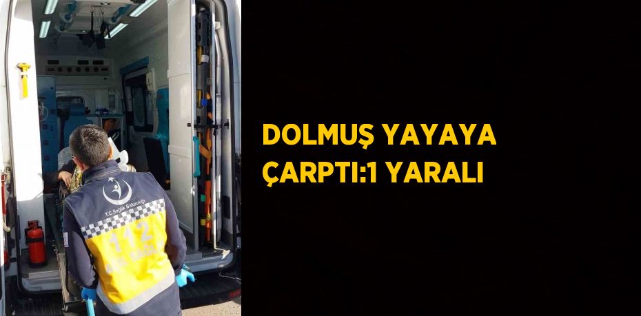 DOLMUŞ YAYAYA ÇARPTI:1 YARALI