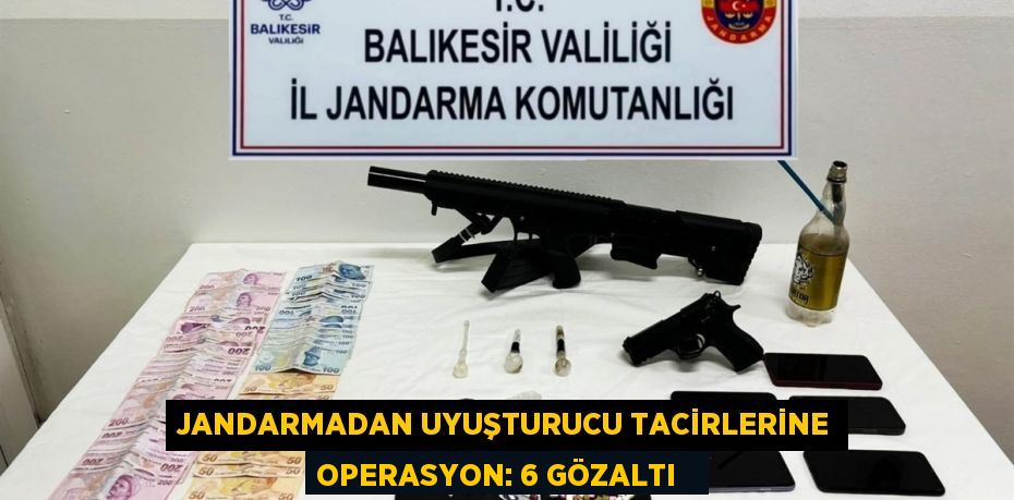 Jandarmadan uyuşturucu tacirlerine operasyon: 6 gözaltı  