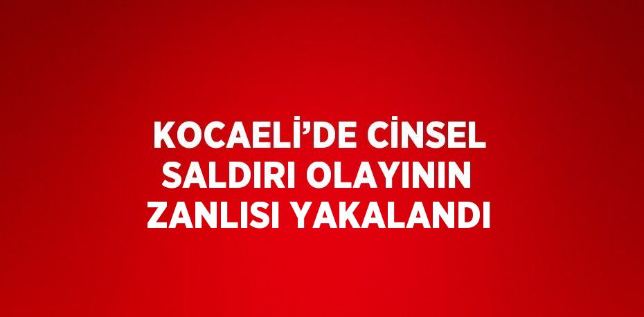 KOCAELİ’DE CİNSEL SALDIRI OLAYININ ZANLISI YAKALANDI