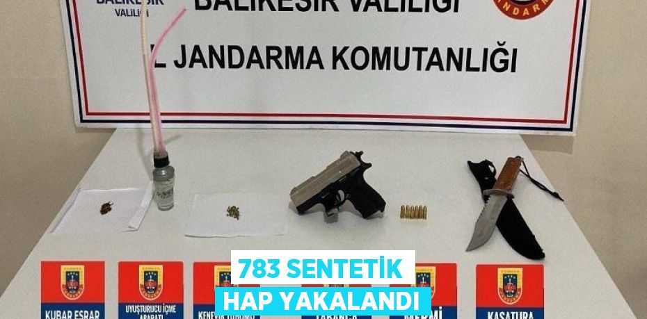 783 SENTETİK HAP YAKALANDI