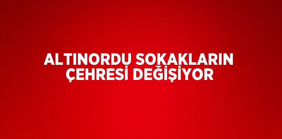 ALTINORDU SOKAKLARIN ÇEHRESİ DEĞİŞİYOR