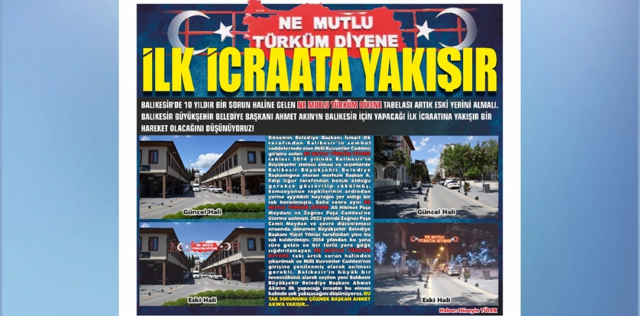 İLK İCRAATA YAKIŞIR