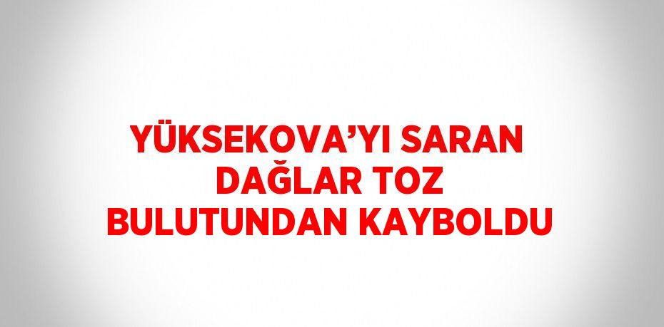 YÜKSEKOVA’YI SARAN DAĞLAR TOZ BULUTUNDAN KAYBOLDU