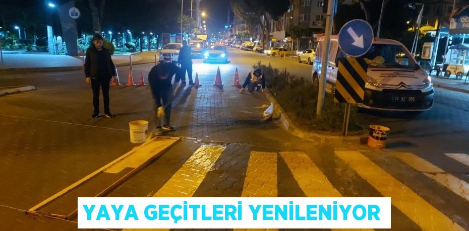 Yaya geçitleri yenileniyor