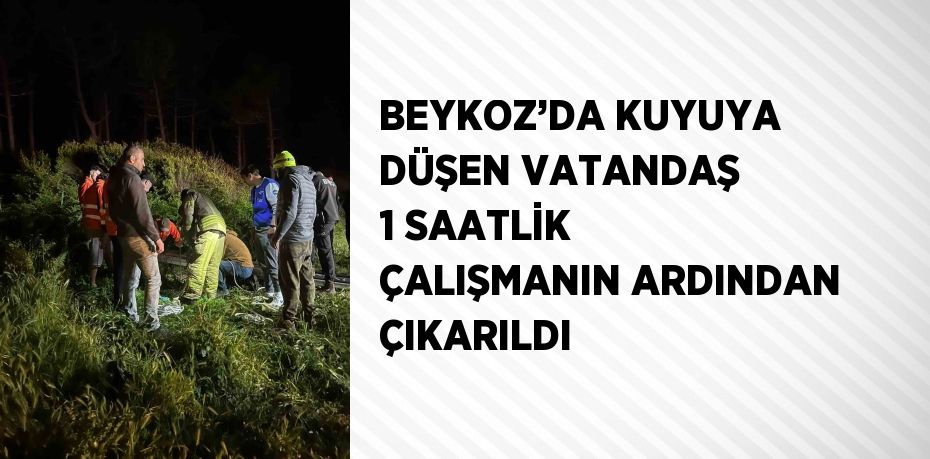 BEYKOZ’DA KUYUYA DÜŞEN VATANDAŞ 1 SAATLİK ÇALIŞMANIN ARDINDAN ÇIKARILDI