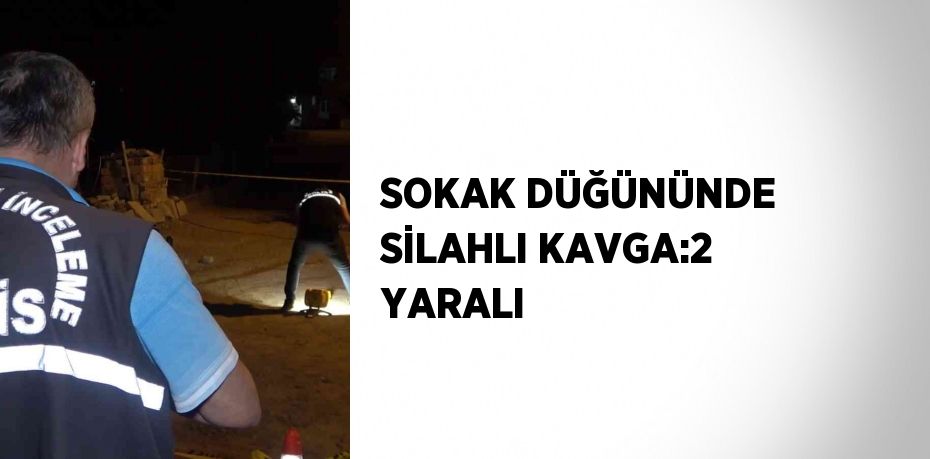 SOKAK DÜĞÜNÜNDE SİLAHLI KAVGA:2 YARALI