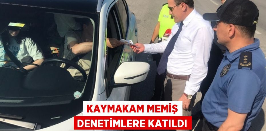 Kaymakam Memiş Denetimlere katıldı