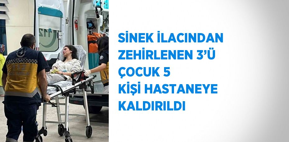 SİNEK İLACINDAN ZEHİRLENEN 3’Ü ÇOCUK 5 KİŞİ HASTANEYE KALDIRILDI