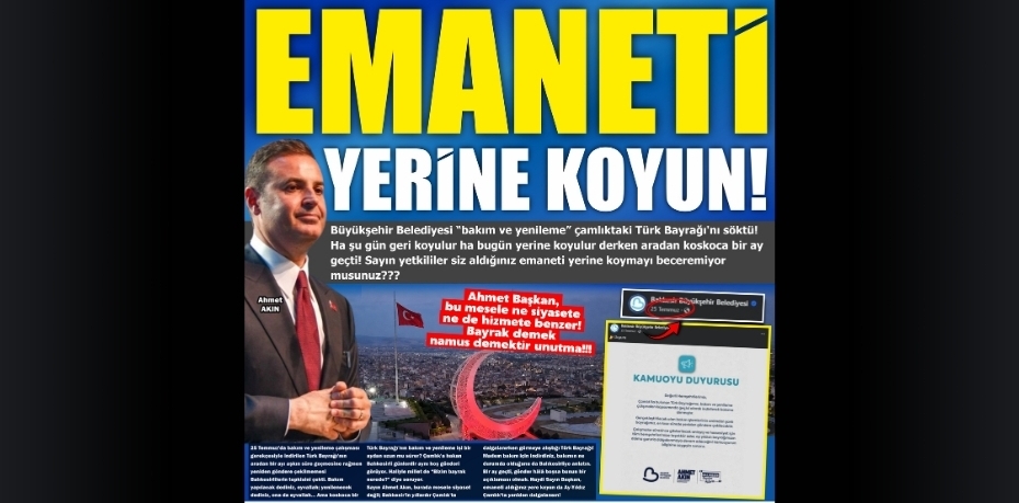 EMANETİ YERİNE KOYUN!