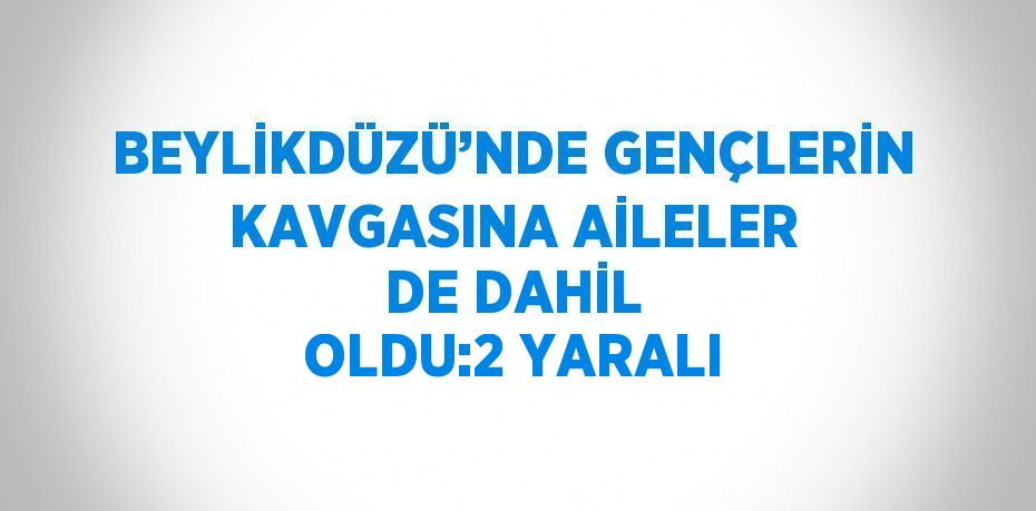 BEYLİKDÜZÜ’NDE GENÇLERİN KAVGASINA AİLELER DE DAHİL OLDU:2 YARALI