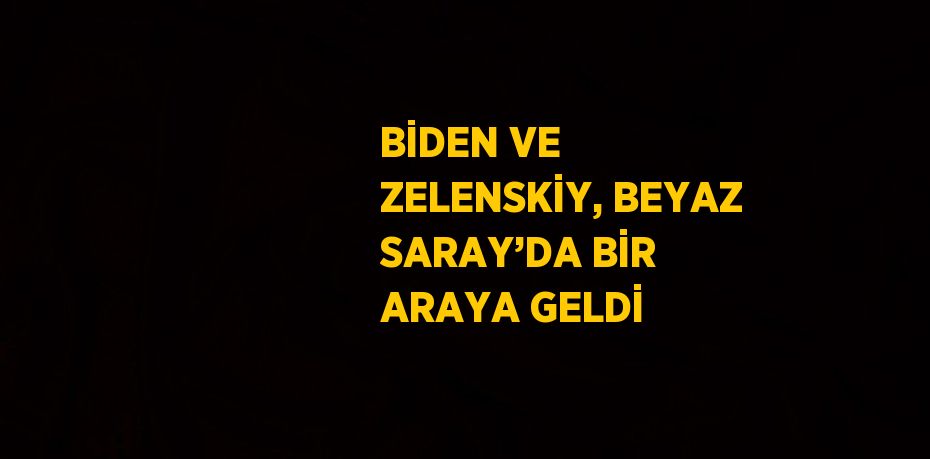 BİDEN VE ZELENSKİY, BEYAZ SARAY’DA BİR ARAYA GELDİ