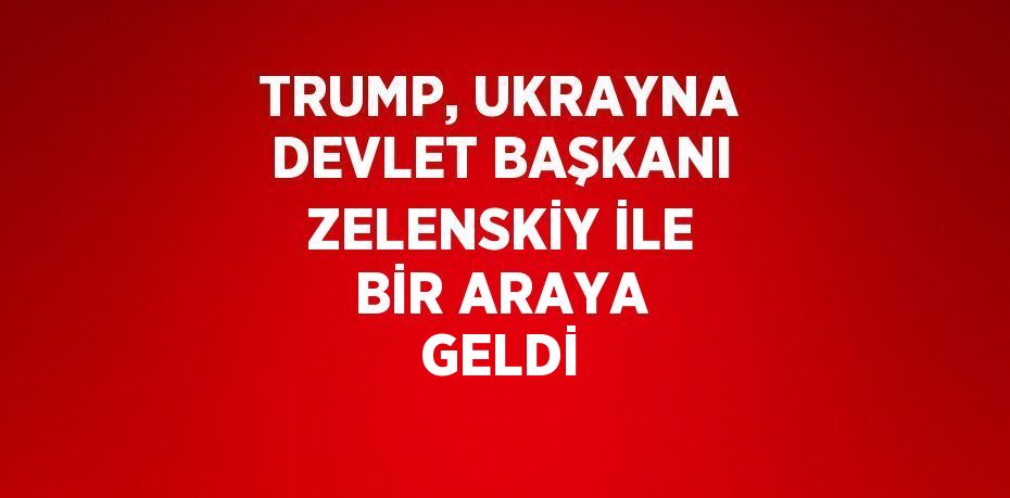 TRUMP, UKRAYNA DEVLET BAŞKANI ZELENSKİY İLE BİR ARAYA GELDİ