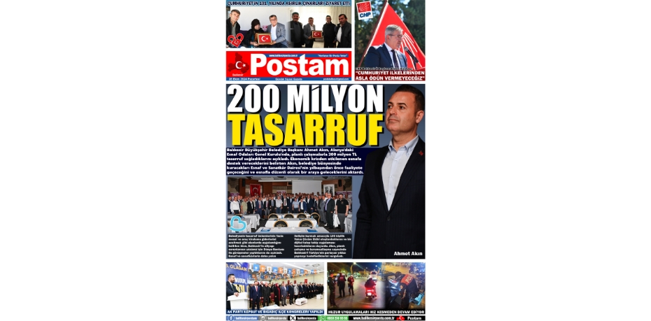 200 MİLYON TASARRUF