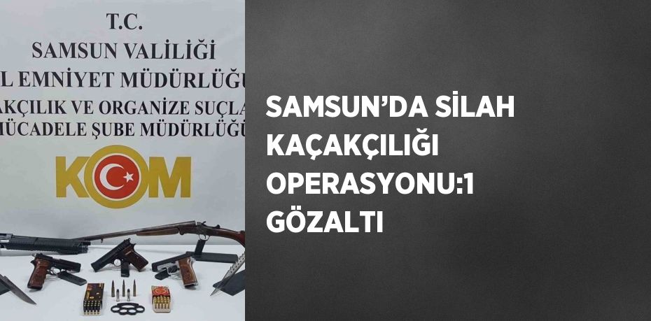 SAMSUN’DA SİLAH KAÇAKÇILIĞI OPERASYONU:1 GÖZALTI