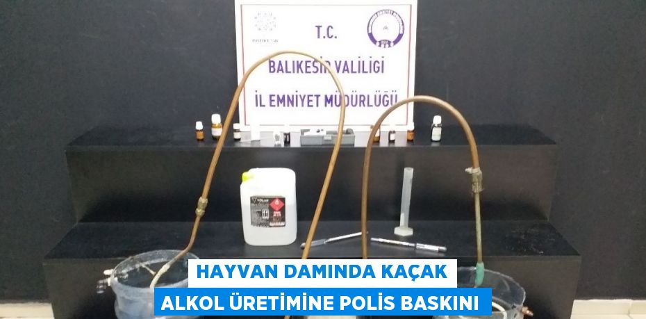 HAYVAN DAMINDA KAÇAK ALKOL ÜRETİMİNE POLİS BASKINI