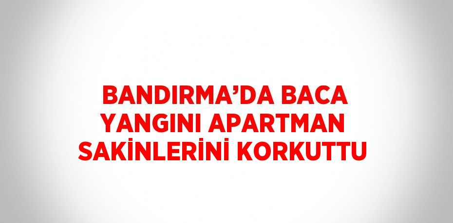 BANDIRMA’DA BACA YANGINI APARTMAN SAKİNLERİNİ KORKUTTU