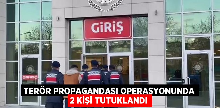 TERÖR PROPAGANDASI OPERASYONUNDA 2 KİŞİ TUTUKLANDI