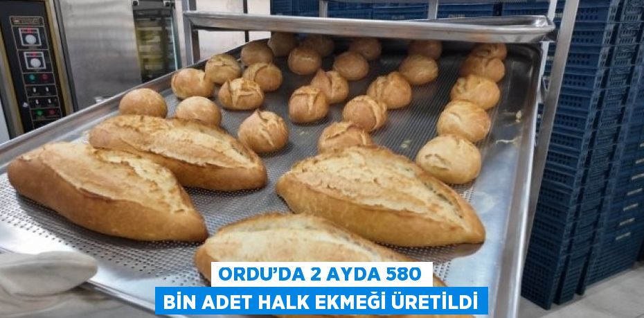 ORDU’DA 2 AYDA 580 BİN ADET HALK EKMEĞİ ÜRETİLDİ