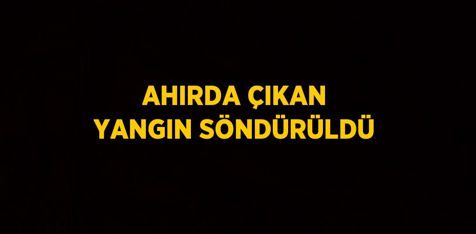 AHIRDA ÇIKAN YANGIN SÖNDÜRÜLDÜ