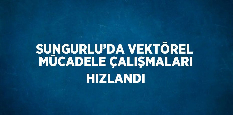 SUNGURLU’DA VEKTÖREL MÜCADELE ÇALIŞMALARI HIZLANDI