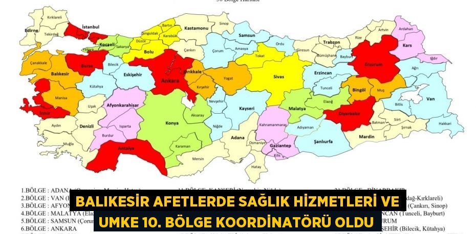 Balıkesir afetlerde sağlık hizmetleri ve UMKE 10. Bölge Koordinatörü oldu