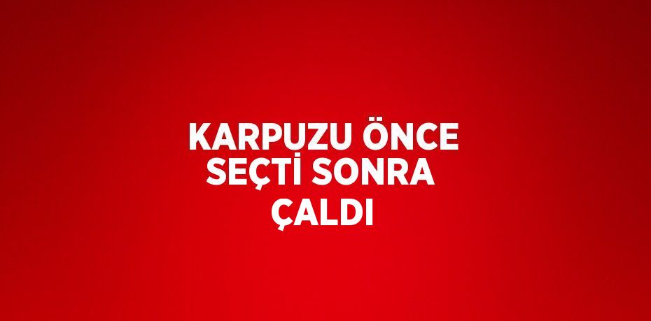 KARPUZU ÖNCE SEÇTİ SONRA ÇALDI