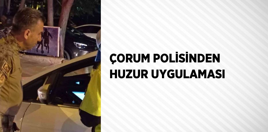 ÇORUM POLİSİNDEN HUZUR UYGULAMASI