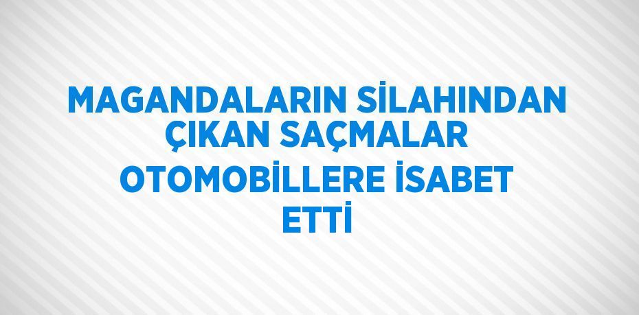 MAGANDALARIN SİLAHINDAN ÇIKAN SAÇMALAR OTOMOBİLLERE İSABET ETTİ