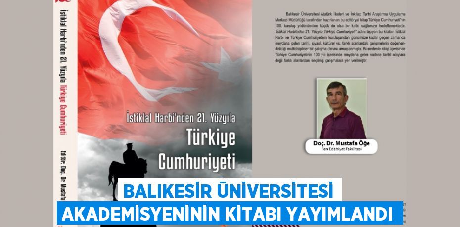 Balıkesir Üniversitesi Akademisyeninin Kitabı Yayımlandı